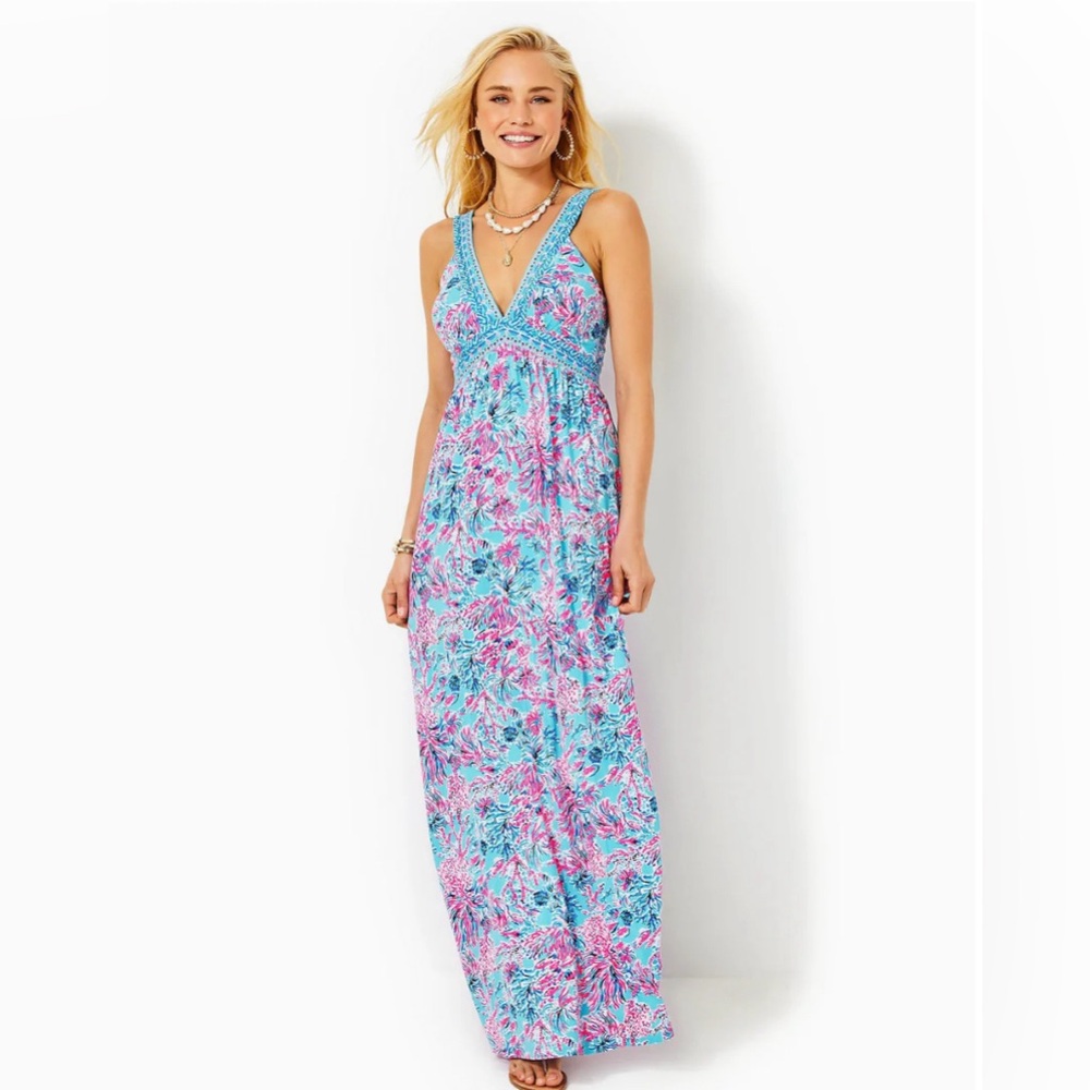 Lilly Pulitzer Serena V neck maxi dress. Size 4